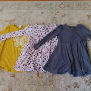 6 Long sleeve toddler girls sizes 4T and 5T dresses